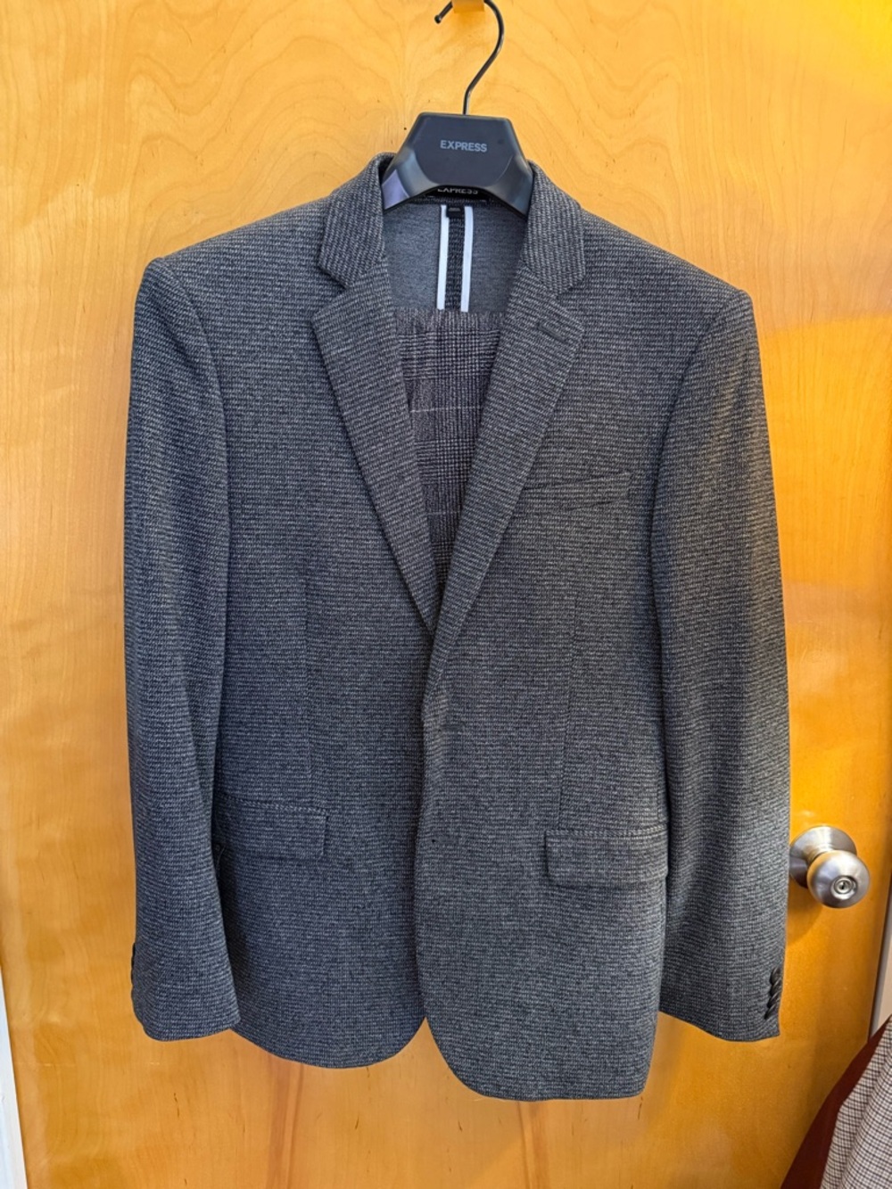 Express Charcoal Gray Knit Blazer + Pants for Men
